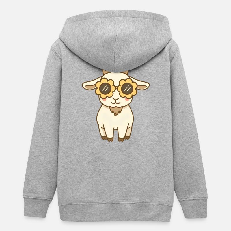 Chèvre - Veste à capuche ado bio Stanley/Stella - gris chiné
