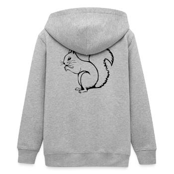 Eichhörnchen - Teenager Organic Kapuzenjacke Mini Cultivator von Stanley/Stella - Grau meliert - Hinten - AI Model Teenager Male light (155cm)