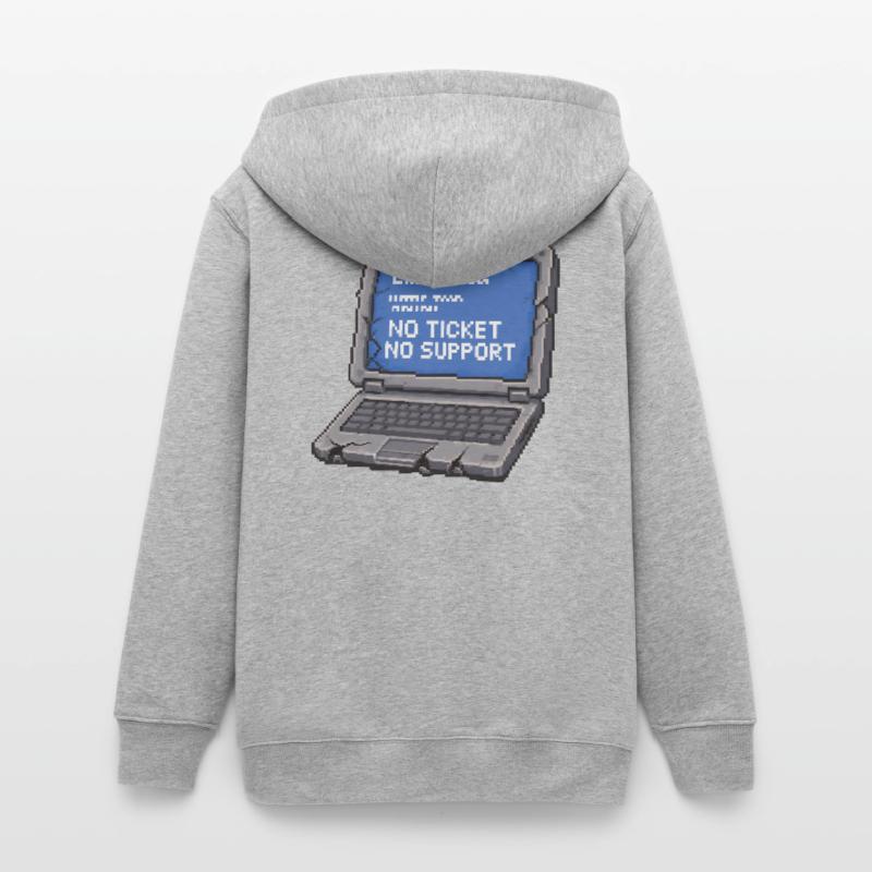 Pas de ticket, pas de support Admin IT Spruch Veste à capuche ado bio Stanley/Stella