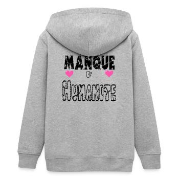 En Manque d'Humanité - Veste à capuche ado bio Stanley/Stella - gris chiné - Dos - AI Model Teenager Male light (155cm)