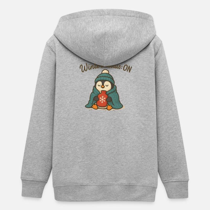 Mode hiver activé - Veste à capuche ado bio Stanley/Stella - gris chiné