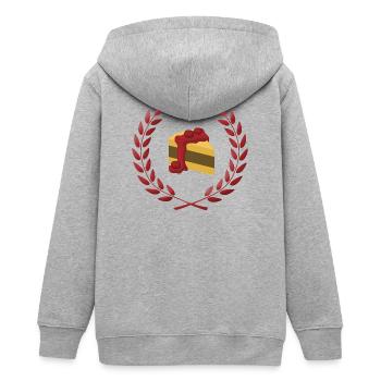 Kuchen Schoko sosse - Teenager Organic Kapuzenjacke Mini Cultivator von Stanley/Stella - Grau meliert - Hinten - AI Model Teenager Male light (155cm)