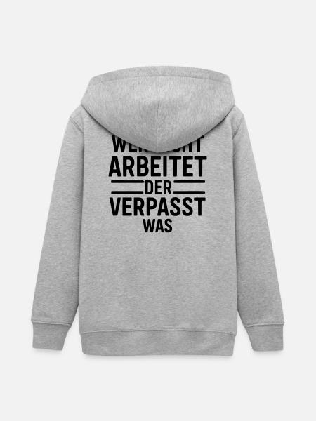 arbeit motivation - Teenager Organic Kapuzenjacke Mini Cultivator von Stanley/Stella - Grau meliert