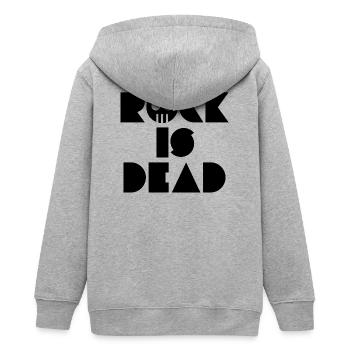 Rock ist tot - Teenager Organic Kapuzenjacke Mini Cultivator von Stanley/Stella - Grau meliert - Hinten - AI Model Teenager Male light (155cm)