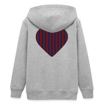 Cœur Rouge-Bleu - Veste à capuche ado bio Stanley/Stella - gris chiné - Dos - AI Model Teenager Male light (155cm)