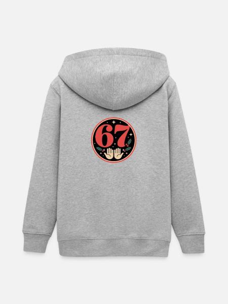 67 Weihnachten Hände Sterne Motiv - Teenager Organic Kapuzenjacke Mini Cultivator von Stanley/Stella - Grau meliert