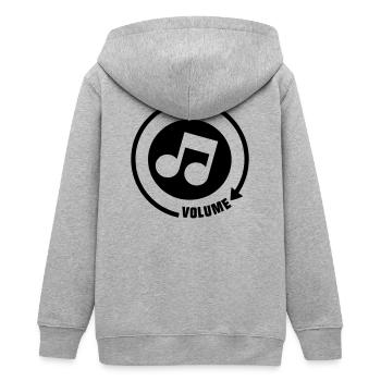 Volume_knop ton musical - Veste à capuche ado bio Stanley/Stella - gris chiné - Dos - AI Model Teenager Male light (155cm)