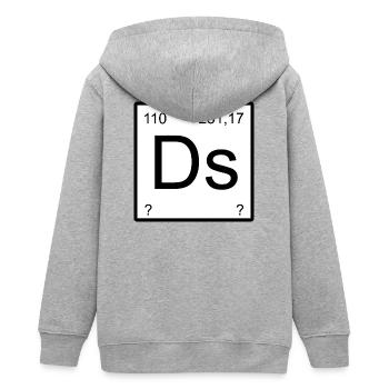 Darmstadtium Ds-Design Minimalismus - Teenager Organic Kapuzenjacke Mini Cultivator von Stanley/Stella - Grau meliert - Hinten - AI Model Teenager Male light (155cm)