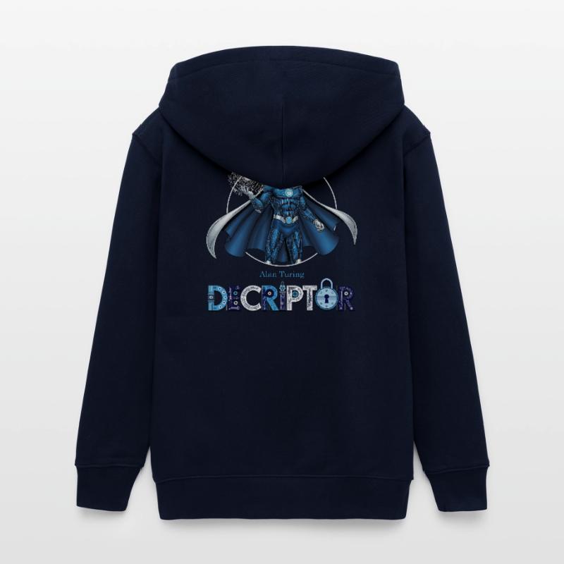 Hero Coder Decryptor Teens Organic Zip-up Hoodie by Stanley/Stella