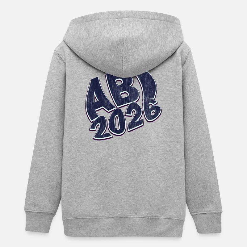 Abitur 2026 - Veste à capuche ado bio Stanley/Stella - gris chiné