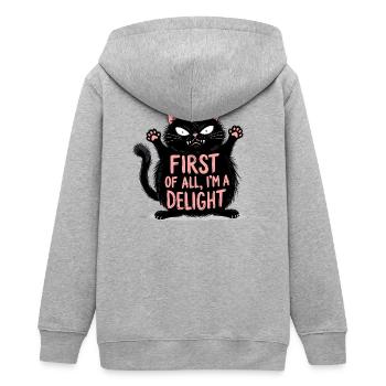 Tout d’abord, je suis un vrai plaisir - Veste à capuche ado bio Stanley/Stella - gris chiné - Dos - AI Model Teenager Male light (155cm)