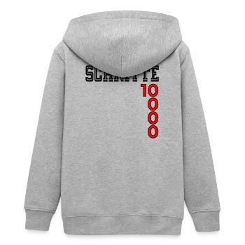 Sport Motivation Schritte - Teenager Organic Kapuzenjacke Mini Cultivator von Stanley/Stella - Grau meliert - Hinten - AI Model Teenager Male light (155cm)