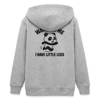 Panda Spruch Humor Meme Lustig Witzig Geschenkidee - Teenager Organic Kapuzenjacke Mini Cultivator von Stanley/Stella - Grau meliert - Hinten - AI Model Teenager Male light (155cm)