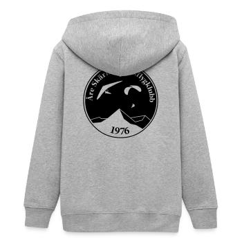 Logo du tour - Veste à capuche ado bio Stanley/Stella - gris chiné - Dos - AI Model Teenager Male light (155cm)