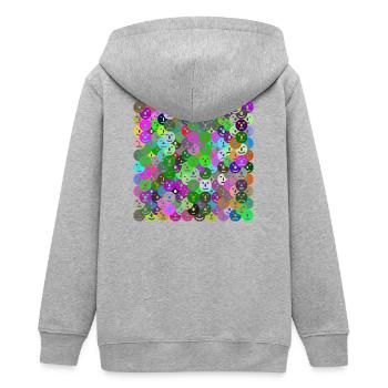 Gesichter Collage - Teenager Organic Kapuzenjacke Mini Cultivator von Stanley/Stella - Grau meliert - Hinten - AI Model Teenager Male light (155cm)