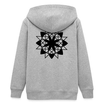 Traumstern - Teenager Organic Kapuzenjacke Mini Cultivator von Stanley/Stella - Grau meliert - Hinten - AI Model Teenager Male light (155cm)