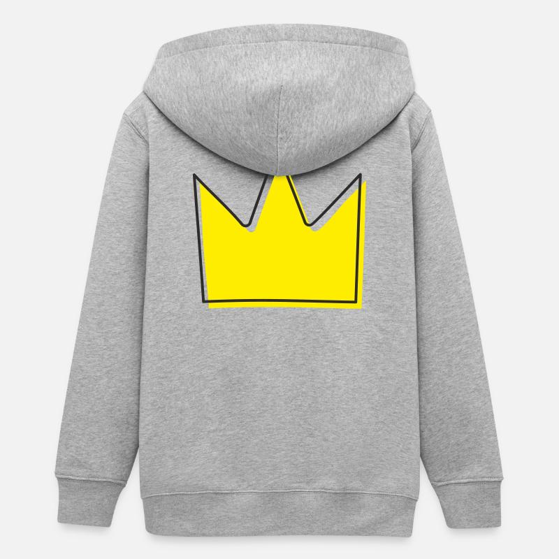 Illustration de la couronne - Veste à capuche ado bio Stanley/Stella - gris chiné