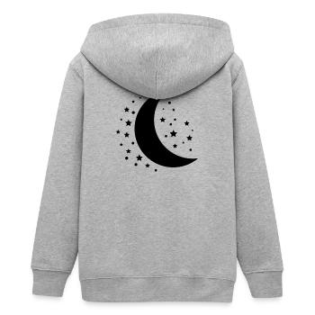 Mond und Sterne - Teenager Organic Kapuzenjacke Mini Cultivator von Stanley/Stella - Grau meliert - Hinten - AI Model Teenager Male light (155cm)
