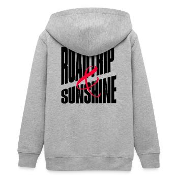 SUNSHINE ROAD TRIP - Teens Organic Zip-up Hoodie by Stanley/Stella - heather grey - Back - AI Model Teenager Male light (155cm)