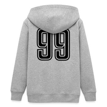 99 - Teens Organic Zip-up Hoodie by Stanley/Stella - heather grey - Back - AI Model Teenager Male light (155cm)