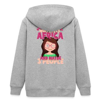 Safari Afrique Serengeti Savane Savane - Veste à capuche ado bio Stanley/Stella - gris chiné - Dos - AI Model Teenager Male light (155cm)