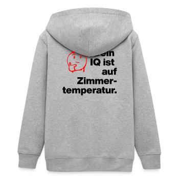TON QI EST À TEMPÉRATURE AMBIANTE. SARCASME ESPIÈGLE - Veste à capuche ado bio Stanley/Stella - gris chiné - Dos - AI Model Teenager Male light (155cm)