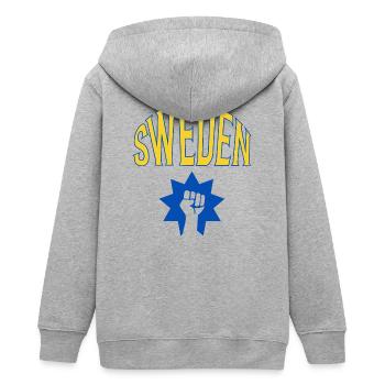 Suède - Veste à capuche ado bio Stanley/Stella - gris chiné - Dos - AI Model Teenager Male light (155cm)