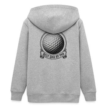 Mondphase Golfvater Best Dad Par - Teenager Organic Kapuzenjacke Mini Cultivator von Stanley/Stella - Grau meliert - Hinten - AI Model Teenager Male light (155cm)