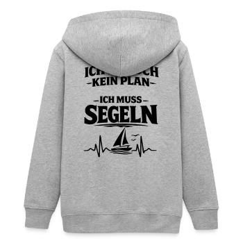 Sailing - Teens Organic Zip-up Hoodie by Stanley/Stella - heather grey - Back - AI Model Teenager Male light (155cm)