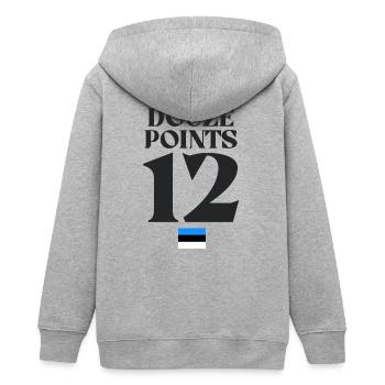 Zwölf Punkte Eurovision Estland - Teenager Organic Kapuzenjacke Mini Cultivator von Stanley/Stella - Grau meliert - Hinten - AI Model Teenager Male light (155cm)
