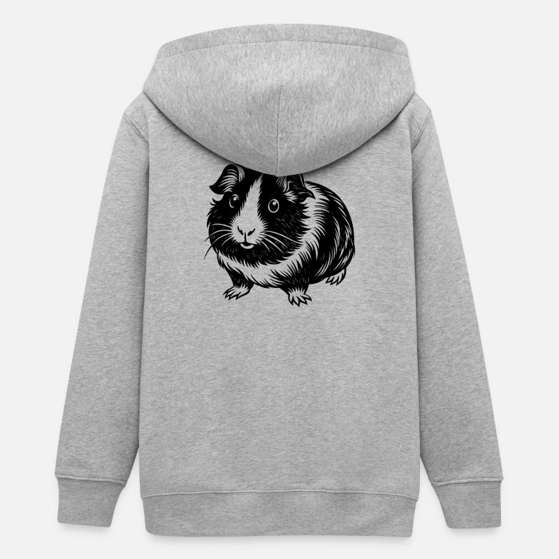 Cobaye - Veste à capuche ado bio Stanley/Stella - gris chiné