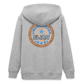 Dire Elian - Veste à capuche ado bio Stanley/Stella - gris chiné - Dos - AI Model Teenager Male light (155cm)