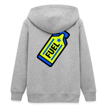 Sports d’endurance au gel énergétique Fuel Energy - Veste à capuche ado bio Stanley/Stella - gris chiné - Dos - AI Model Teenager Male light (155cm)