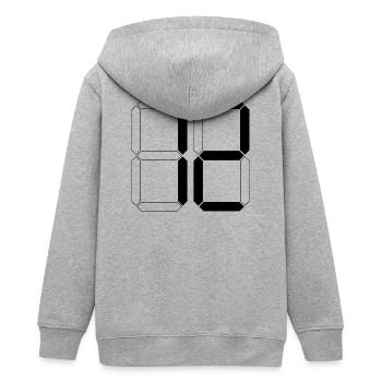 NUMÉRO 12 Douze Cadeaux d’anniversaire numériques - Veste à capuche ado bio Stanley/Stella - gris chiné - Dos - AI Model Teenager Male light (155cm)
