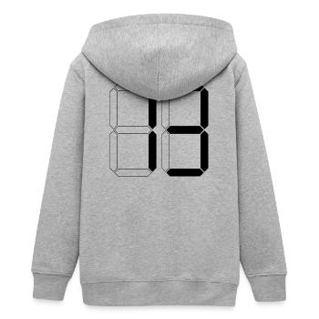 NUMÉRO 13 Treize Cadeaux d’anniversaire numériques - Veste à capuche ado bio Stanley/Stella - gris chiné - Dos - AI Model Teenager Male light (155cm)