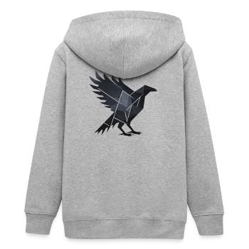 Schwarzer Rabe - Teenager Organic Kapuzenjacke Mini Cultivator von Stanley/Stella - Grau meliert - Hinten - AI Model Teenager Male light (155cm)