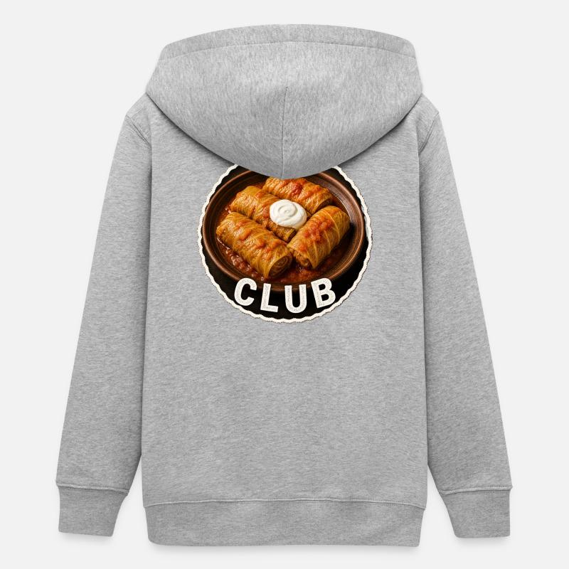 Club Golubzi avec sauce, wrap de chou - Veste à capuche ado bio Stanley/Stella - gris chiné