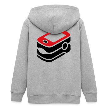 Pulse Oximeter Oxygen Medicine - Teens Organic Zip-up Hoodie by Stanley/Stella - heather grey - Back - AI Model Teenager Male light (155cm)