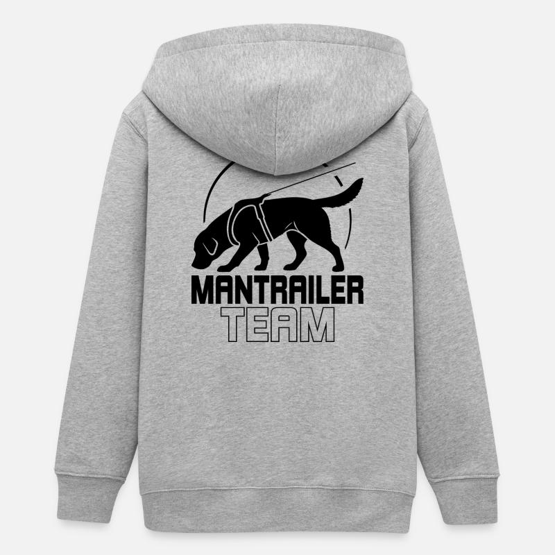 Labrador Mantrailer Team Chiens Sports Chiens Wilsigns - Veste à capuche ado bio Stanley/Stella - gris chiné