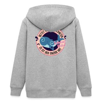 Wal Rettet den Schweinswal Tierschutz Wale Meer - Teenager Organic Kapuzenjacke Mini Cultivator von Stanley/Stella - Grau meliert - Hinten - AI Model Teenager Male light (155cm)