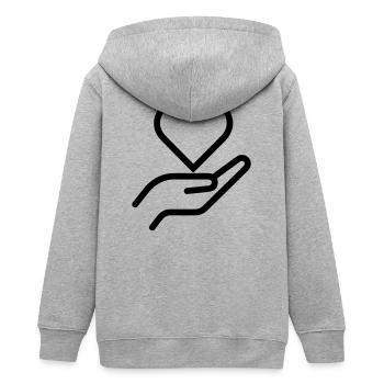 donner amour - Veste à capuche ado bio Stanley/Stella - gris chiné - Dos - AI Model Teenager Male light (155cm)