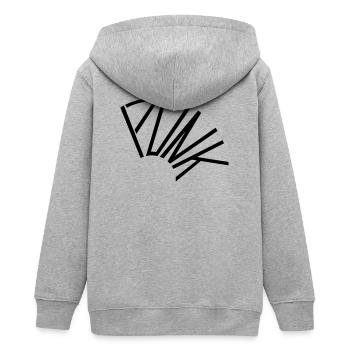 Punk - Teenager Organic Kapuzenjacke Mini Cultivator von Stanley/Stella - Grau meliert - Hinten - AI Model Teenager Male light (155cm)