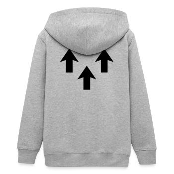 Arrows - Teens Organic Zip-up Hoodie by Stanley/Stella - heather grey - Back - AI Model Teenager Male light (155cm)
