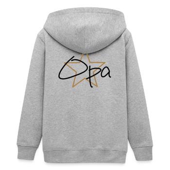bester Opa - Teenager Organic Kapuzenjacke Mini Cultivator von Stanley/Stella - Grau meliert - Hinten - AI Model Teenager Male light (155cm)
