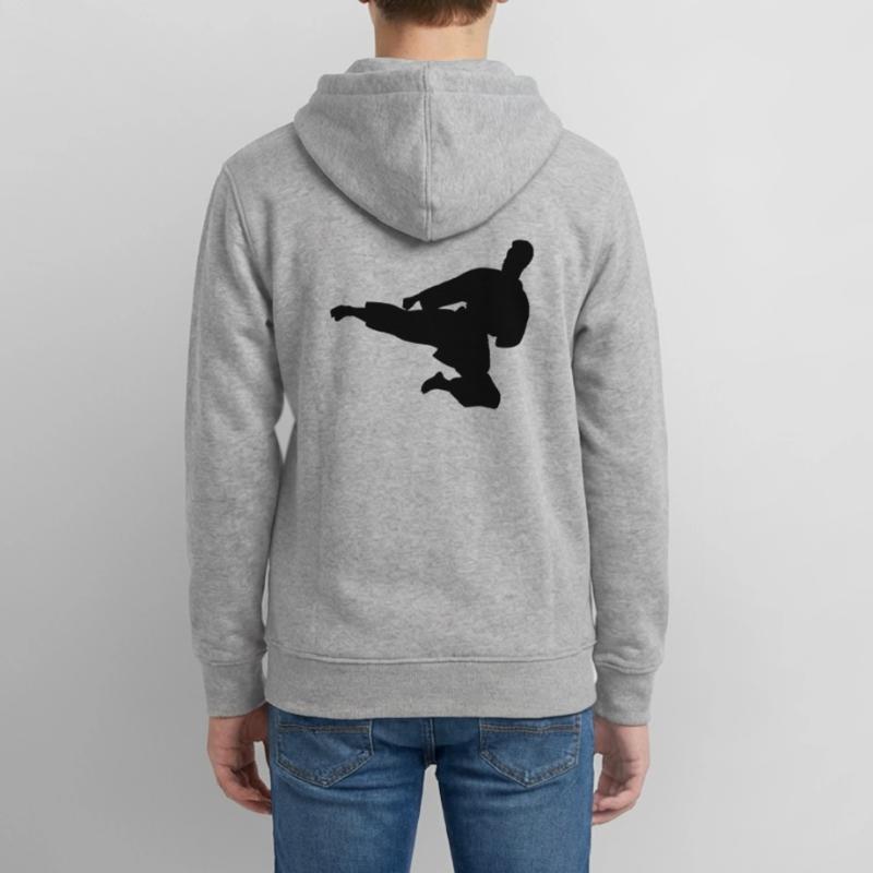 Karate oder Taekwondo sprangen seitwärts Teenager Organic Kapuzenjacke Mini Cultivator von Stanley/Stella