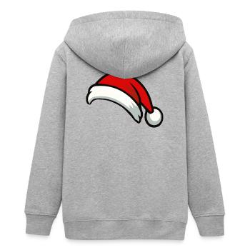 Santa Hut Graphic - Teenager Organic Kapuzenjacke Mini Cultivator von Stanley/Stella - Grau meliert - Hinten - AI Model Teenager Male light (155cm)