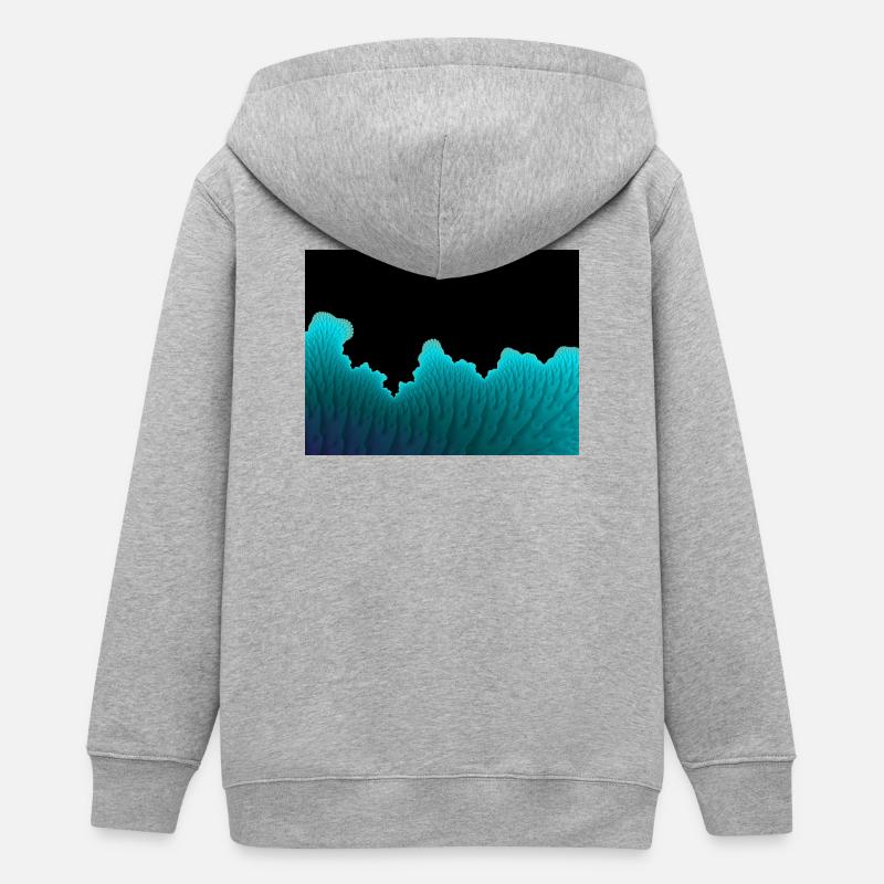 Mur de Corail Néon - Veste à capuche ado bio Stanley/Stella - gris chiné