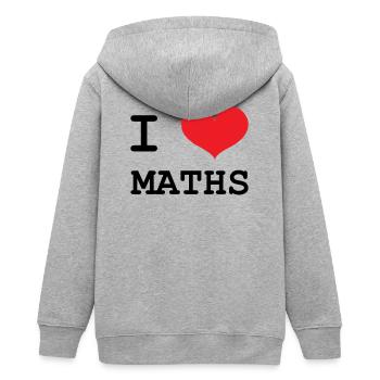 I Love Maths: Passion Mathematics T-Shirt - Teenager Organic Kapuzenjacke Mini Cultivator von Stanley/Stella - Grau meliert - Hinten - AI Model Teenager Male light (155cm)