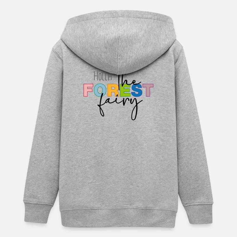 Holla, la fée de la forêt - Veste à capuche ado bio Stanley/Stella - gris chiné