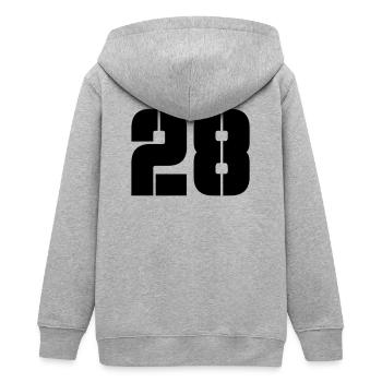 28 - Teens Organic Zip-up Hoodie by Stanley/Stella - heather grey - Back - AI Model Teenager Male light (155cm)